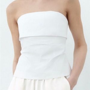 Zara white top XL